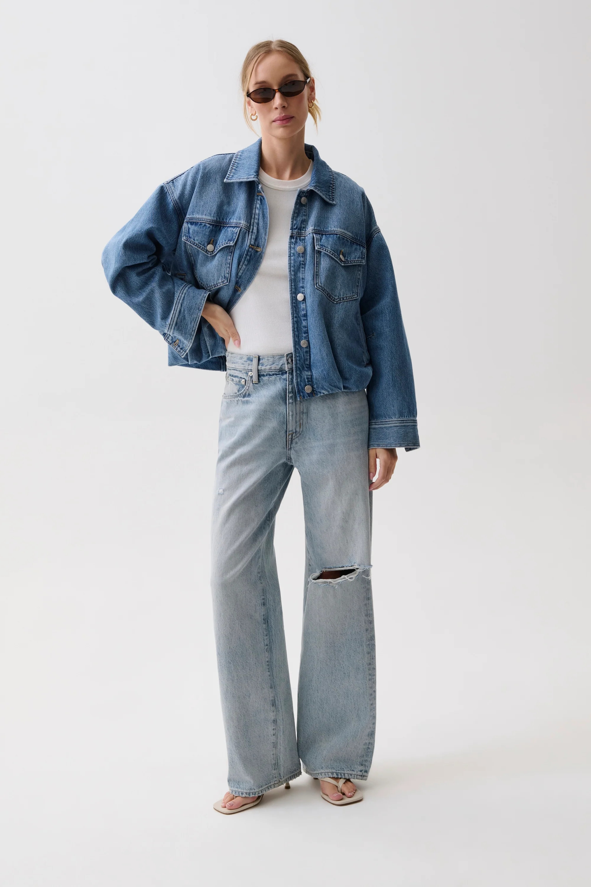 Bibi Blouson Trucker Jacket - Heartfelt | Pistola Denim