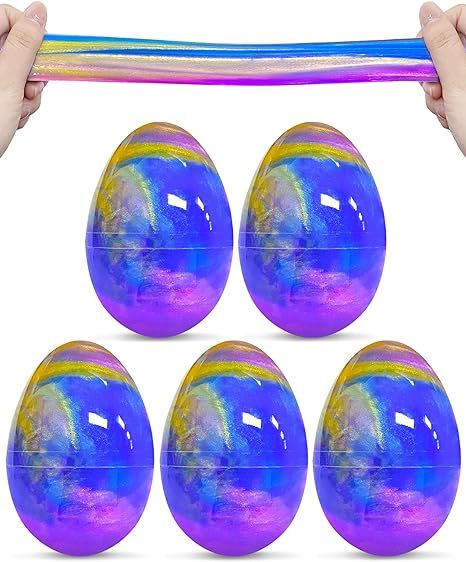 Greingways 5 Pack Prefilled Easter Eggs Galaxy Slime Toys, Teens Easter Basket Stuffers Egg Fille... | Amazon (US)