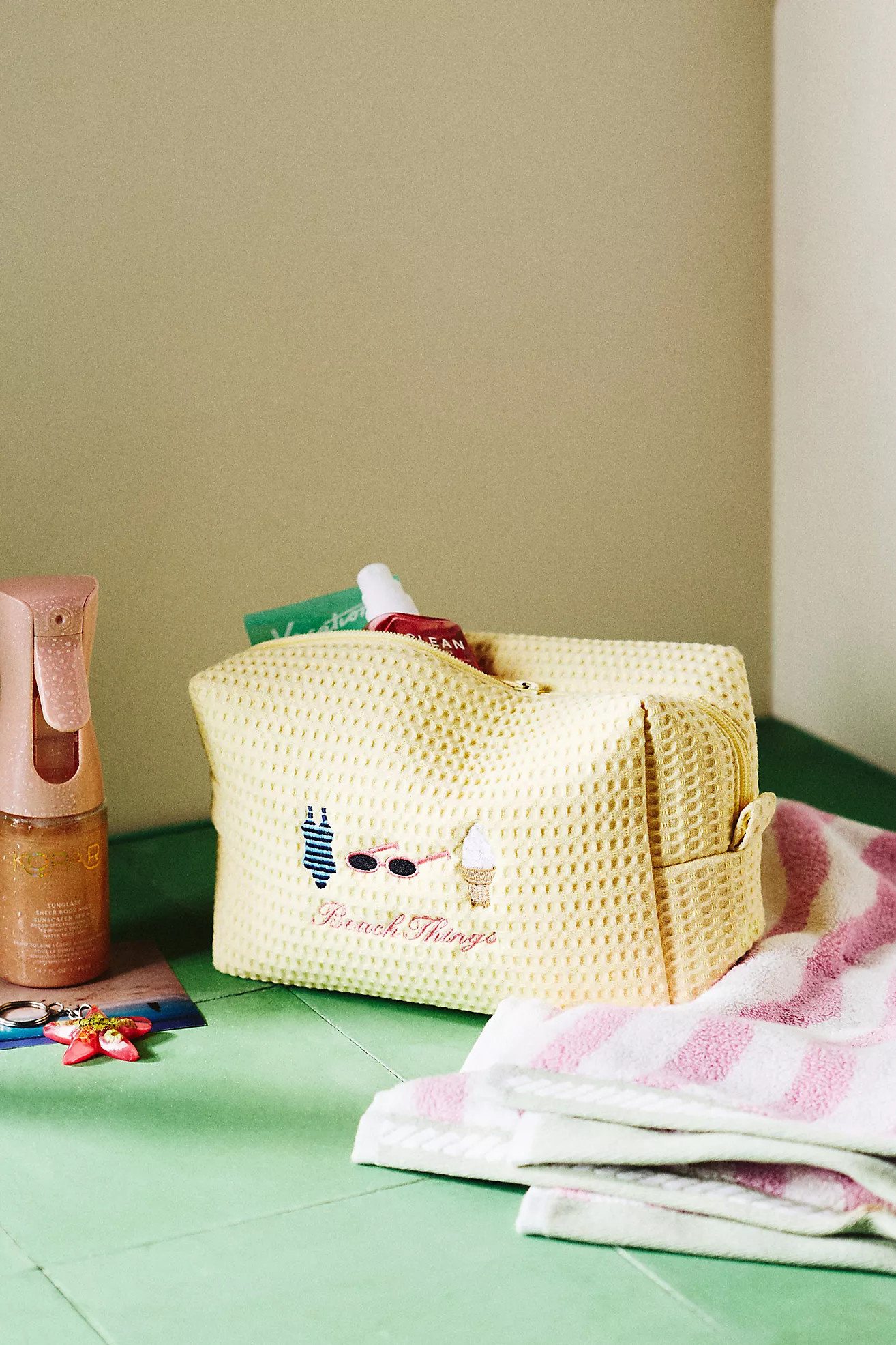 Abbode Waffle Cosmetic Bag | Anthropologie (US)