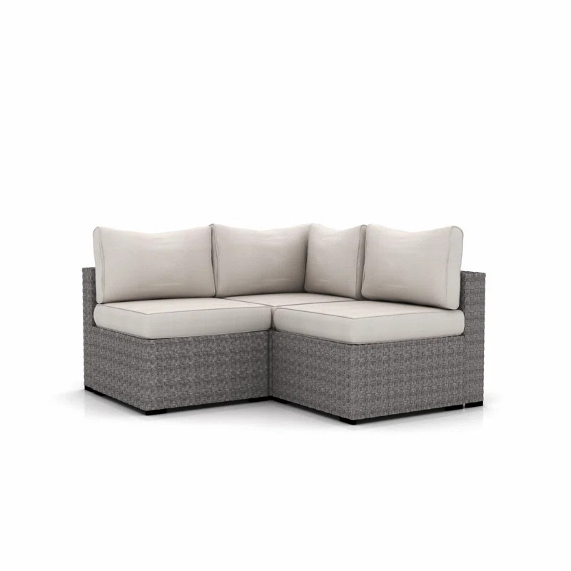 Holliston Polyethylene (PE) Wicker 3 - Person Seating Group with Cushions | Wayfair North America