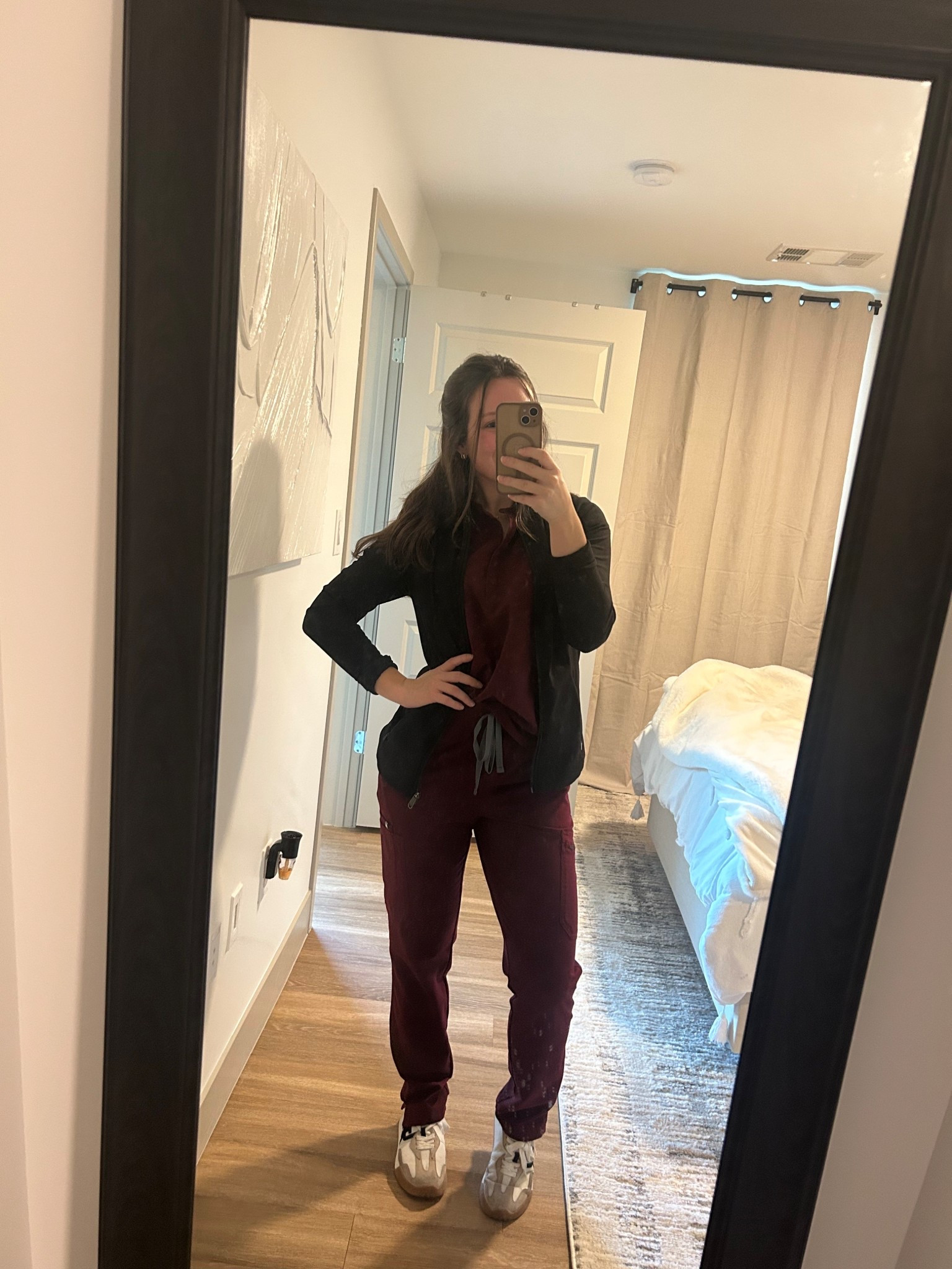 Athleta scrub jacket 

#LTKootd #LTKfitnessgoals #LTKActive