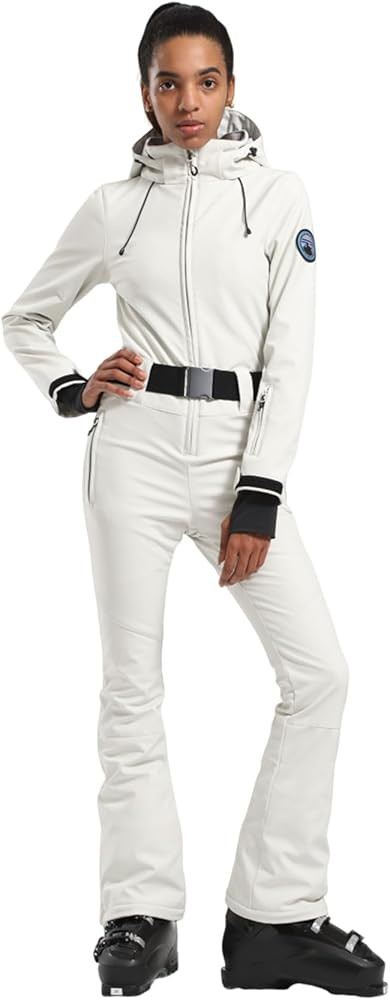 GSOU SNOW Ski Suit Women Snowsuit Slim One Piece Jumpsuit Snow Jackets Waterproof Winter Windproo... | Amazon (US)