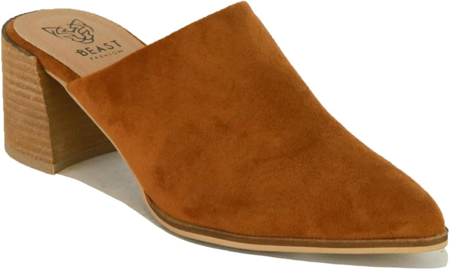 Suede Mules for Women Stacked Heel Mules Backless Mules Closed Toe Slide On Slide Mules Leopard S... | Amazon (US)