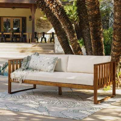 Linon Outdoor Daybed, Brown | Ashley Homestore