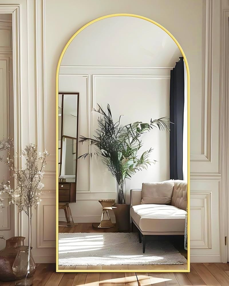 Antok Full Length Mirror, 71"x32" Arched Floor Mirror, Glassless Mirror Full Length with Stand, F... | Amazon (US)