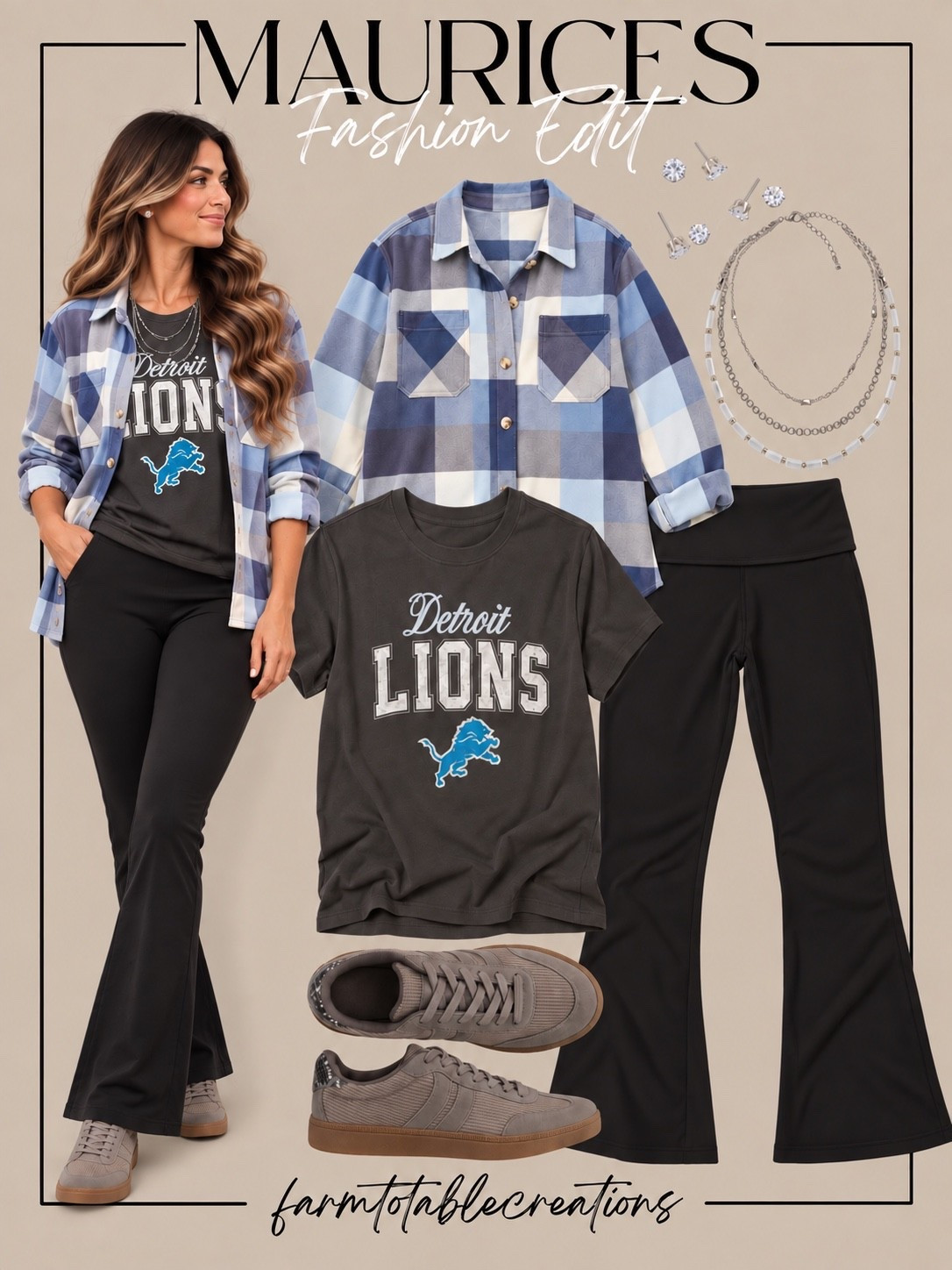 Game Day Style, But Make It Cozy! 🏈💙

Showing a little Detroit Lions love with this casual fall outfit from Maurices! The blue plaid button-down, graphic tee, flattering flare leggings, and neutral sneakers make the perfect combination for game day, running errands, or a cozy weekend out. Comfortable, cute, and easy to mix and match all season long!

#LTKStyleTip #LTKFindsUnder50 #MauricesStyle #DetroitLions #GameDayOutfit #FallFashion #CasualFallOutfit #FlareLeggings #SneakerStyle #OOTD #OOTN