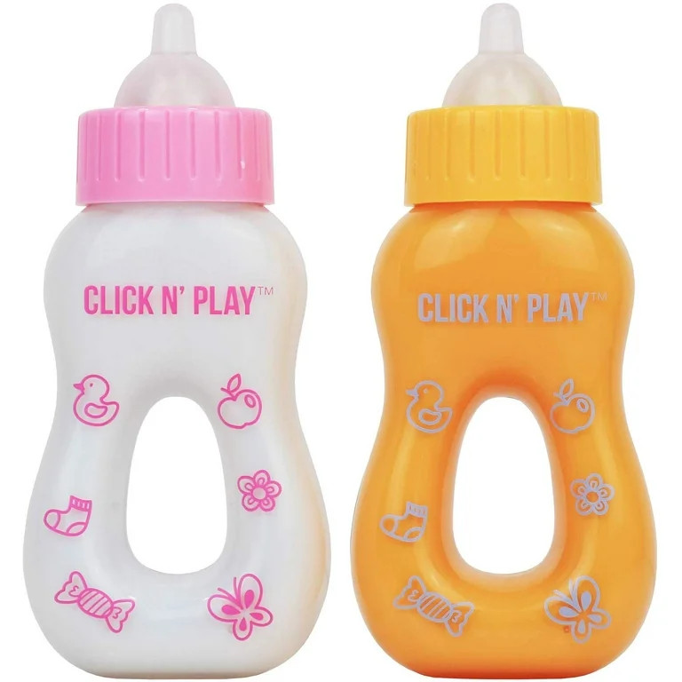 Click N' Play Magic Disappearing Milk And Juice Bottle Set For Baby Dolls - Walmart.com | Walmart (US)