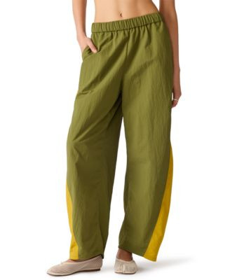 Women's Khoda Mid-Rise Barrel Track Pants | Macy's