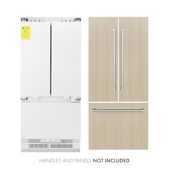 ZLINE KITCHEN & BATH Counter-depth Built-In 19.6-cu ft Built-In French Door Refrigerator with Ice... | Lowe's