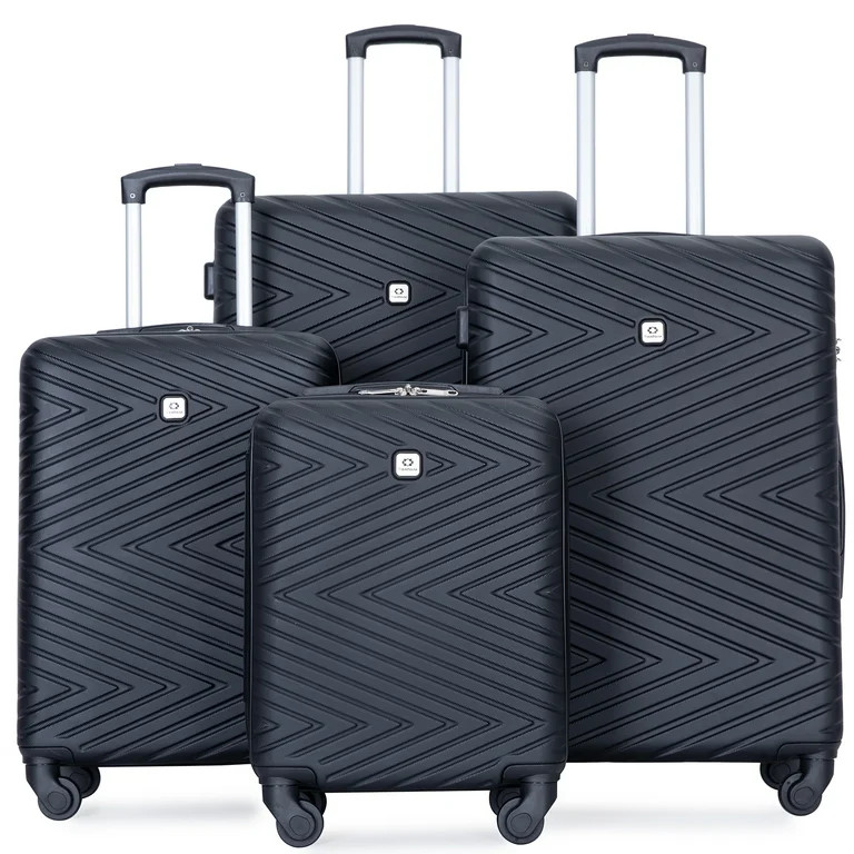 Travelhouse 4 Piece Hardshell Luggage Set Hardside Lightweight Suitcase with TSA Lock Spinner Whe... | Walmart (US)