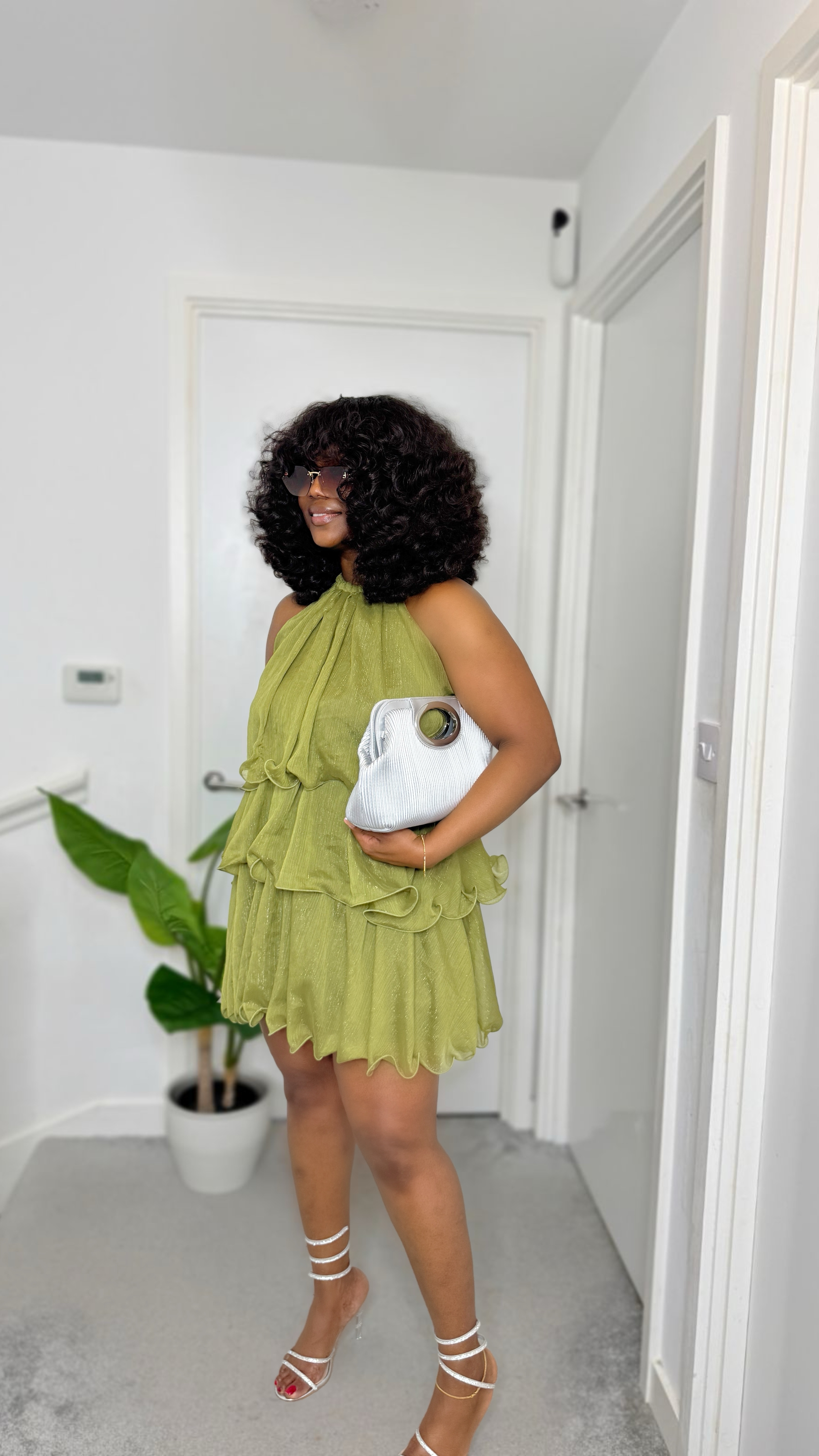 Mini ruffle dress