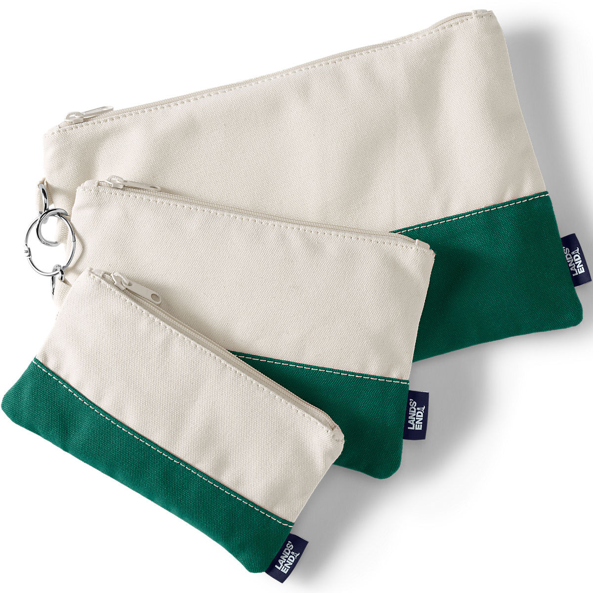 Zip Canvas Pouch 3 Pack | Lands' End (US)