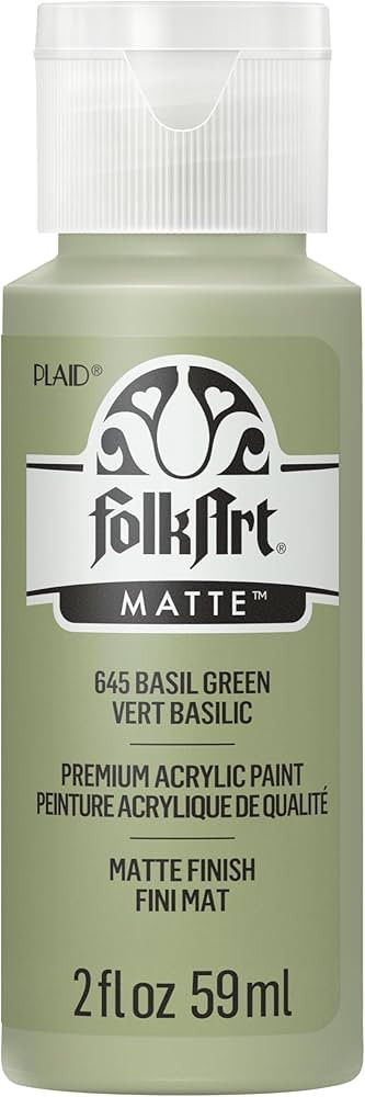 FolkArt Acrylic Paint in Assorted Colors (2 oz), 645, Basil Green | Amazon (US)