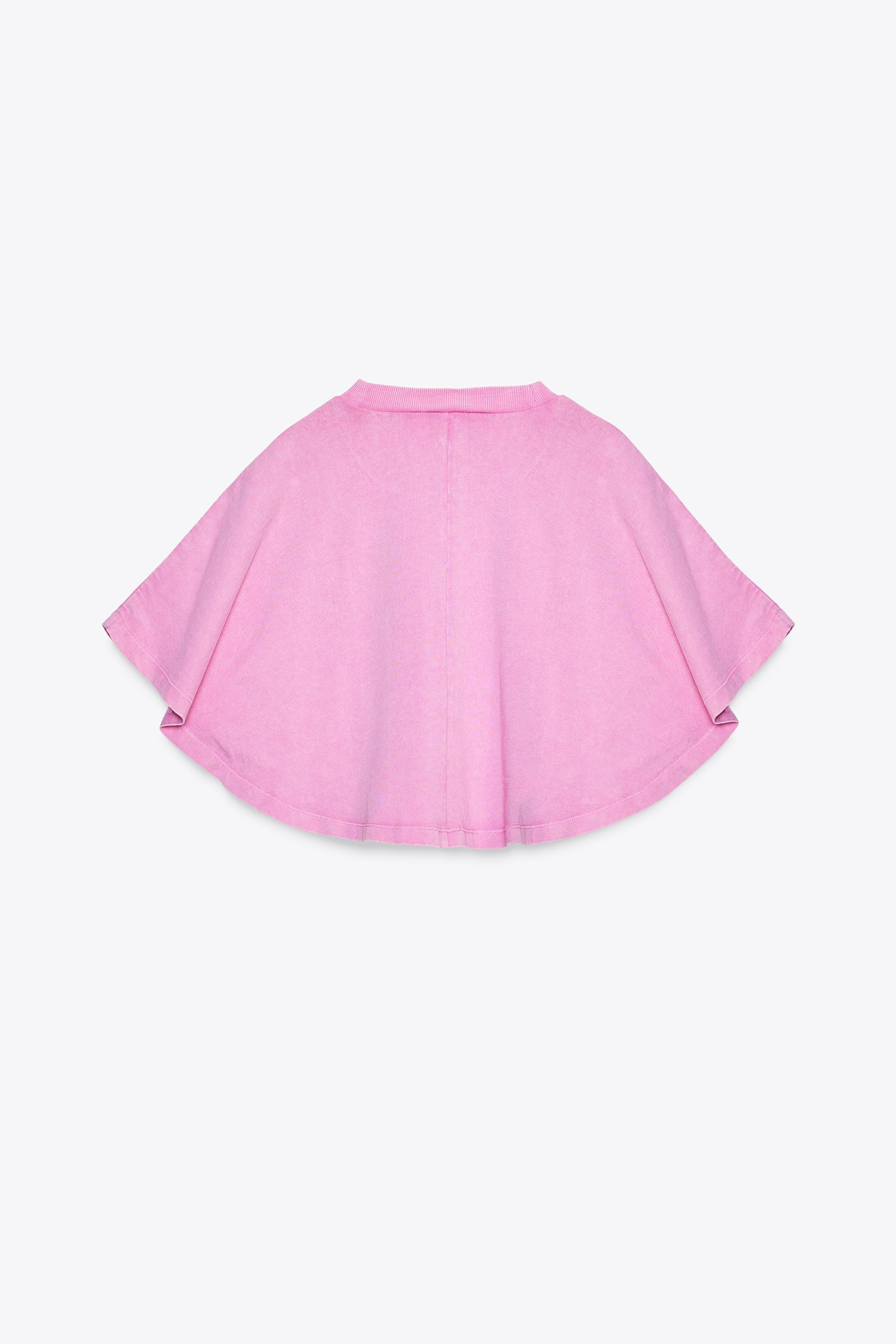 WASHED EFFECT CAPE T-SHIRT | Zara US