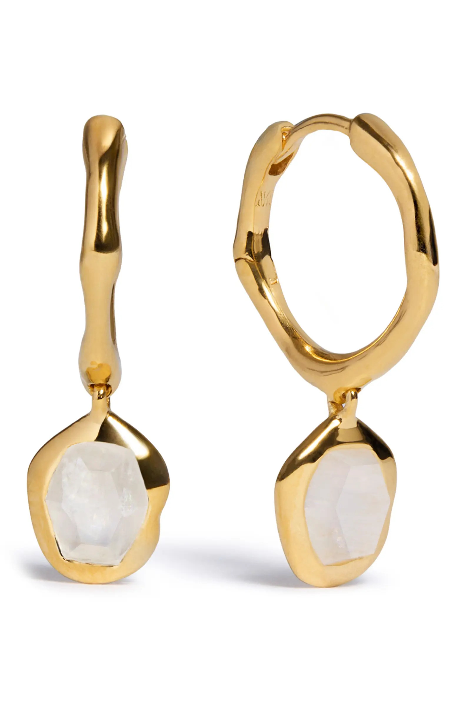 Odyssey Stone Drop Hoop Earrings | Nordstrom