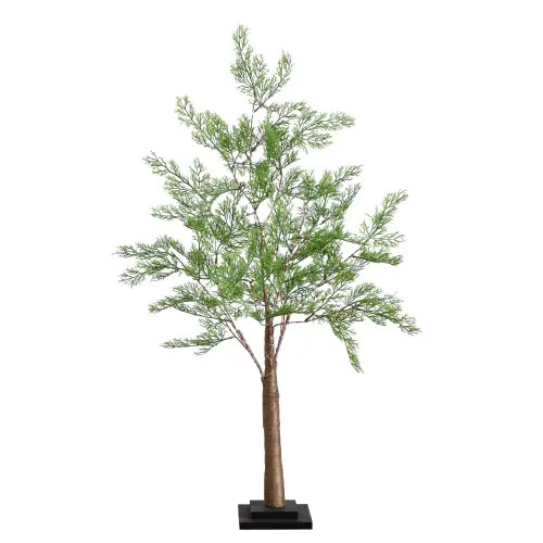 NEARLY NATURAL 3-ft Lighted Artificial Cypress Tree with 120 Warm White LED Lights in Green at Nordstrom | Nordstrom