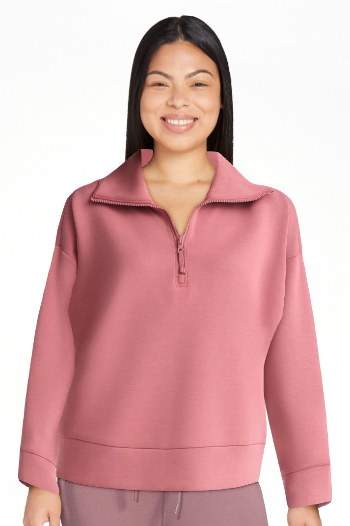 Avia Women's and Women's Plus Scuba Knit Quarter Zip Pullover, Sizes XS-4X | Walmart (US)