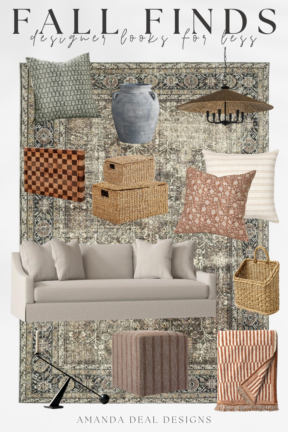 Fall Finds - Designer Looks for Less


Find more content on Instagram @amandadealdesigns for more sources and daily finds from crate & barrel, CB2, Amber Lewis, Loloi, west elm, pottery barn, rejuvenation, William & Sonoma, amazon, shady lady tree, interior design, home decor, studio mcgee x target, bedroom furniture, living room, bedroom, bedroom styling, restoration hardware, end table, side table, framed art, vintage art, wall decor, area rugs, runners, vintage rug, target finds, sale alert, tj maxx, Marshall’s, home goods, table lamps, threshold, target, wayfair finds, Turkish pillow, Turkish rug, sofa, couch, dining room, high end look for less, kirkland’s, Ballard designs, wayfair, high end look for less, studio mcgee, mcgee and co, target, world market, sofas, loveseat, bench, magnolia, joanna gaines, pillows, pb, pottery barn, nightstand, throw blanket, target, joanna gaines, hearth & hand, floor lamp, world market, faux olive tree, throw pillow, lumbar pillows, arch mirror, brass mirror, floor mirror, designer dupe, counter stools, barstools, coffee table, nightstands, console table, sofa table, dining table, dining chairs, arm chairs, dresser, chest of drawers, Kathy kuo, LuLu and Georgia, Christmas decor, Xmas decorations, holiday, Christmas Eve, NYE, organic, modern, earthy, moody, faux plants, arm chair, wood constole table, nightstand, cabinet, burlwood, candlesticks, slipcover ottoman, floral throw pillow, framed art, home decor, woven basket 

#LTKHome #LTKFallSale #LTKFindsUnder100
