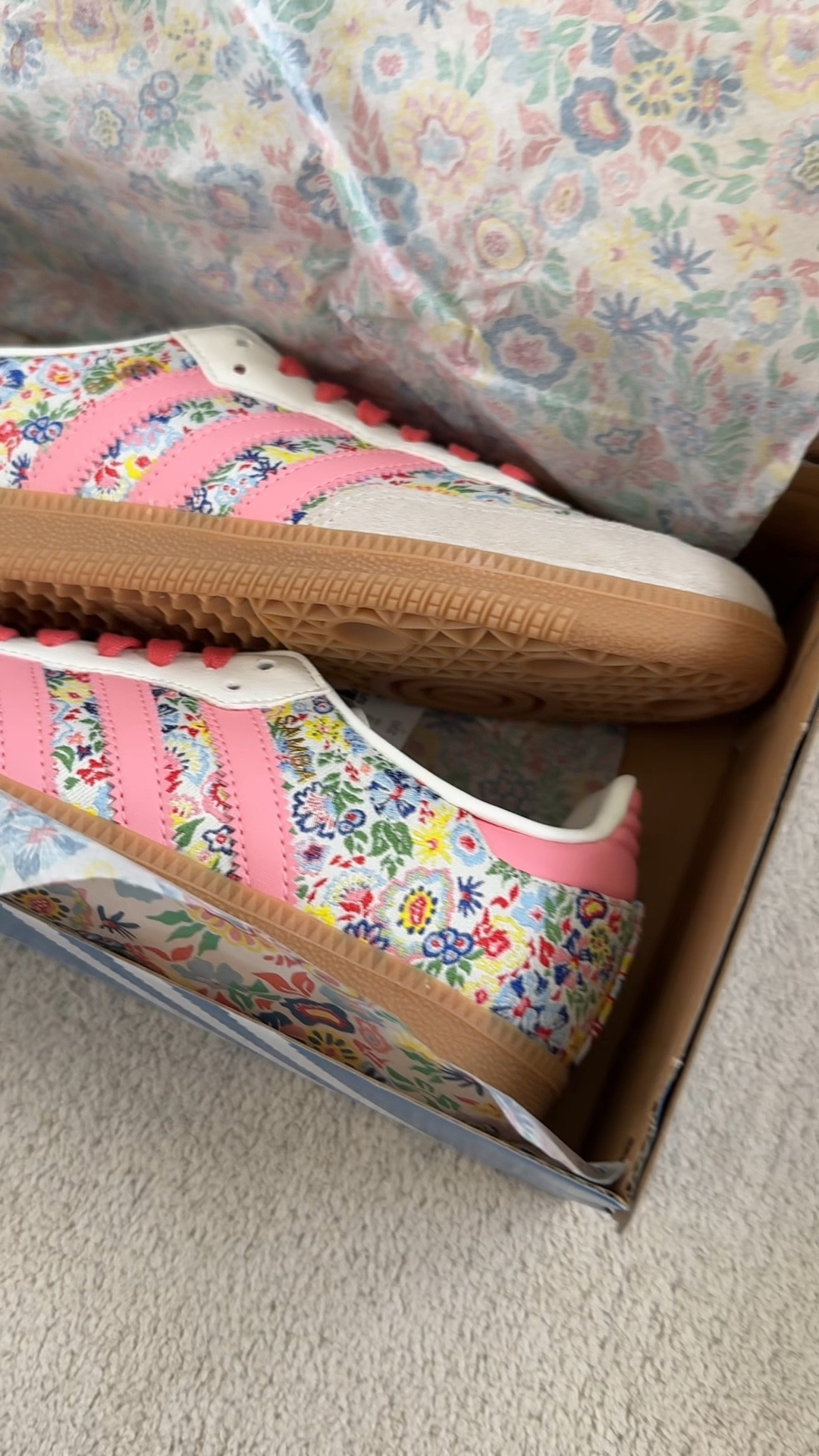 Springtime Adidas 🌸🌷🌼 I love the bright colors, pink and floral mix! 

#LTKShoeCrush