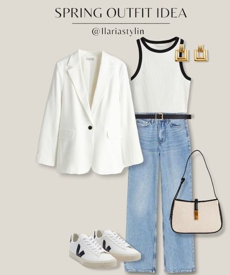 SPRING OUTFIT IDEA 🤍

fashion inspo, spring outfit, spring fashion, spring style, outfit idea, outfit inspo, casual outfit, casual ootd, casual chic outfit, casual chic ootd, white blazer, linen blazer, white top, tank top, rib-knit tank top, blue jeans, wide leg jeans, veja campo, white sneakers, cream bag, shoulder bag, h&m, m&s, style inspo, women fashion

#LTKSeasonal #LTKstyletip #LTKworkwear