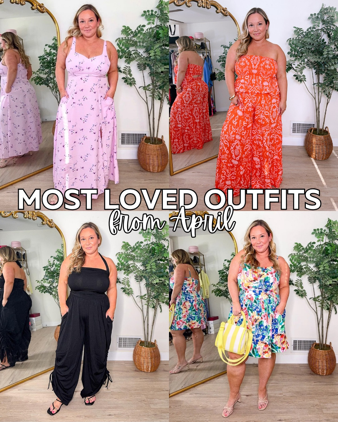 Top shopped outfits from April! Everything is from Walmart, Aerie, Kohl’s or Amazon—and a bunch are on MAJOR sale 👀✨

Purple top: LARGE Jeans: 12 SHORT (I sized down in these)  Floral mini dress: LARGE Blazer: LARGE Lace skirt: LARGE Flowy pants: LARGE SHORT Matching top: LARGE Pink dress: LARGE Black jumpsuit: LARGE Black floral dress: LARGE
Pink top: LARGE Pants: LARGE Yellow dress: XL

#LTKSaleAlert #LTKootd #LTKSeasonal