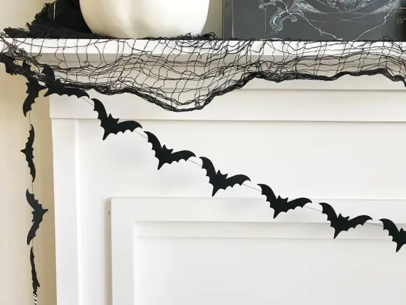 PRE-ORDER *** Mini Bat Felt Banner, Bunting, Garland, Photo Prop, Decoration, HALLOWEEN | Etsy (US)