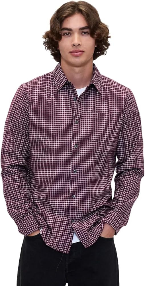 GAP Mens Long Sleeve Oxford Button Down Shirt | Amazon (US)