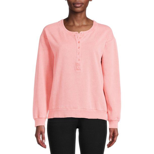 Time and Tru Women's Washed Henley Top | Walmart (US)