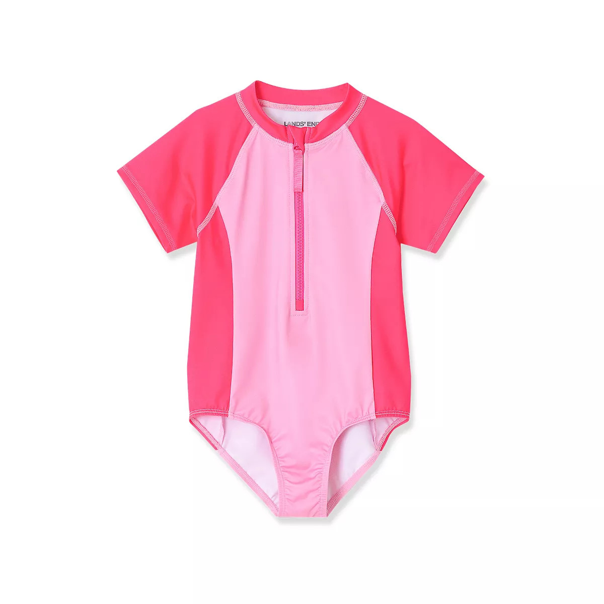 Lands' End Kids Long Sleeve Half Zip One Piece UPF 50 Swimsuit | Target