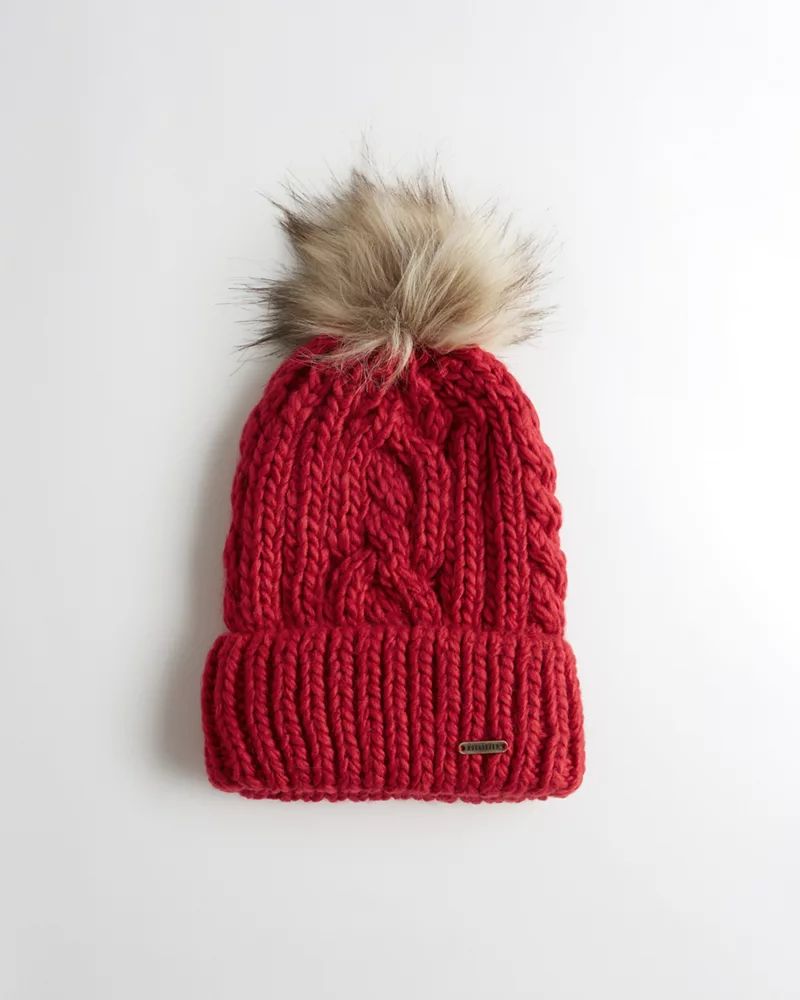 Girls Cable Pom Beanie | Hollister US