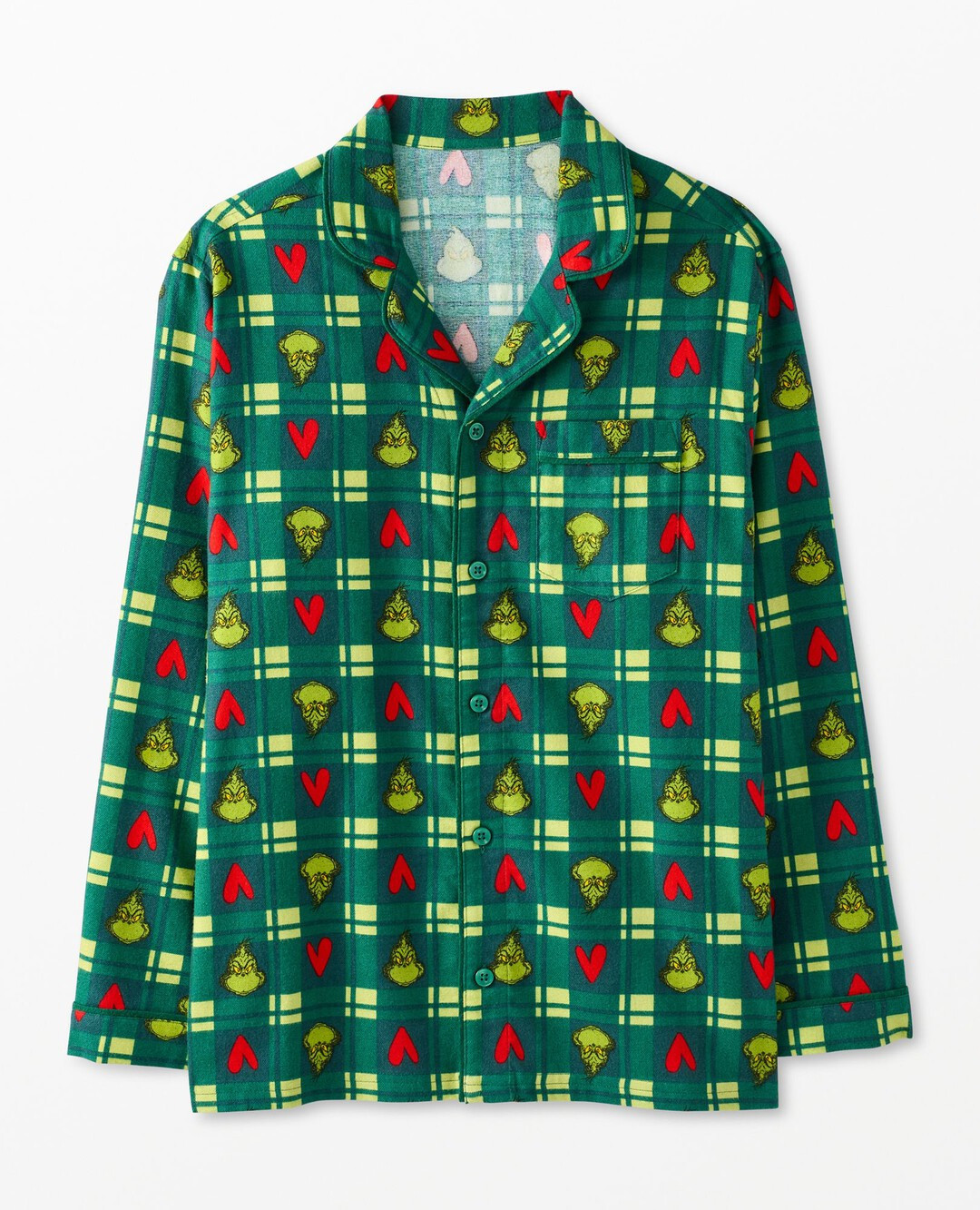 Adult Dr. Seuss Grinch Flannel Pajama Top | Hanna Andersson