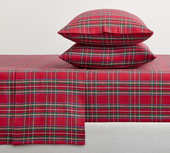 Stewart Plaid Flannel Sheet Set | Pottery Barn (US)