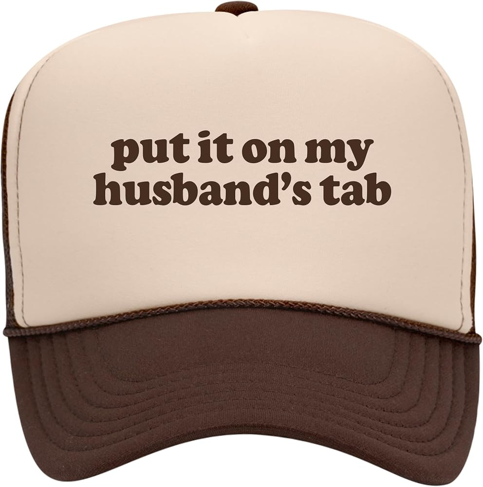 Put It On My Husband's Tab Trucker Hat | Cowboy Funny Western Howdy Cute | Premium Mesh Foam Snap... | Amazon (US)