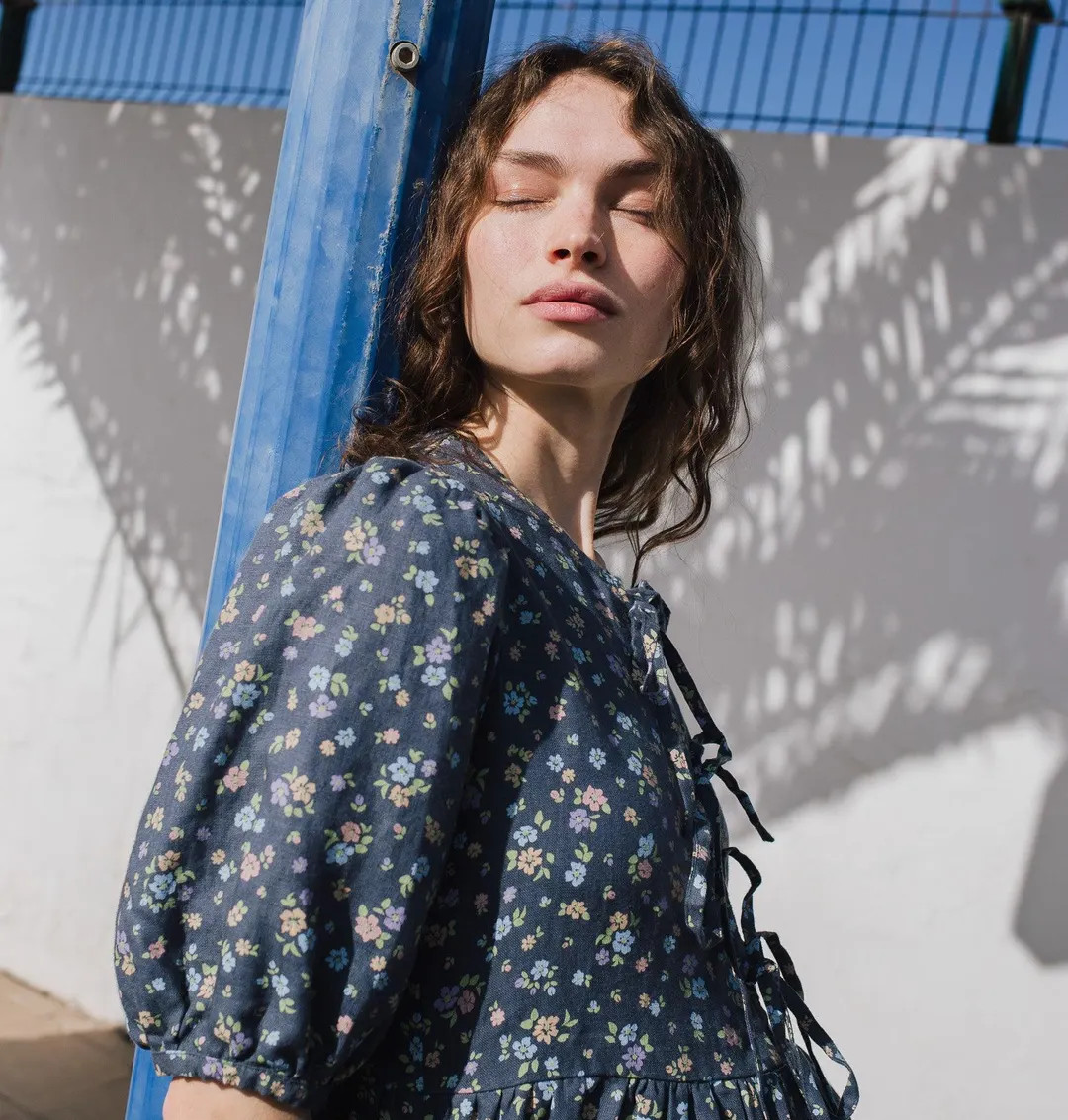 Women Linen Dress ROSEMARY / Bow Tie Linen Dress / Long Linen Dress / Linen Summer Dress - Etsy | Etsy (US)