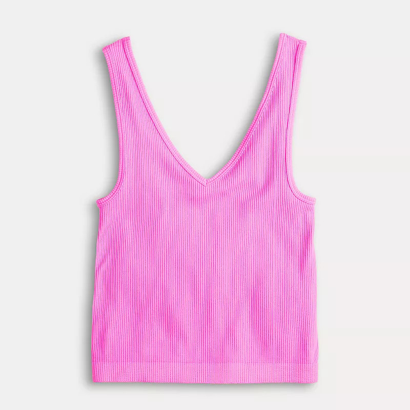 Juniors' SO® Seamless V-Neck Tank | Kohl's
