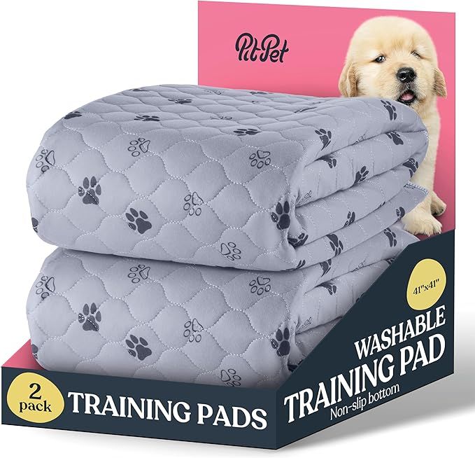 Super Absorbent Washable Pee Pads for Dogs - 2-Pack Superior Reusable Puppy Pads Pet Training Pad... | Amazon (US)