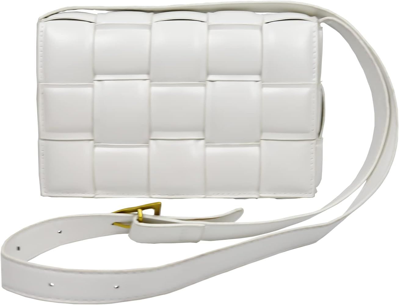 Padded Cassette Crossbody bag Woven Crossbody Handbag Purse for Women, Small Shoulder Messenger Bag  | Amazon (US)