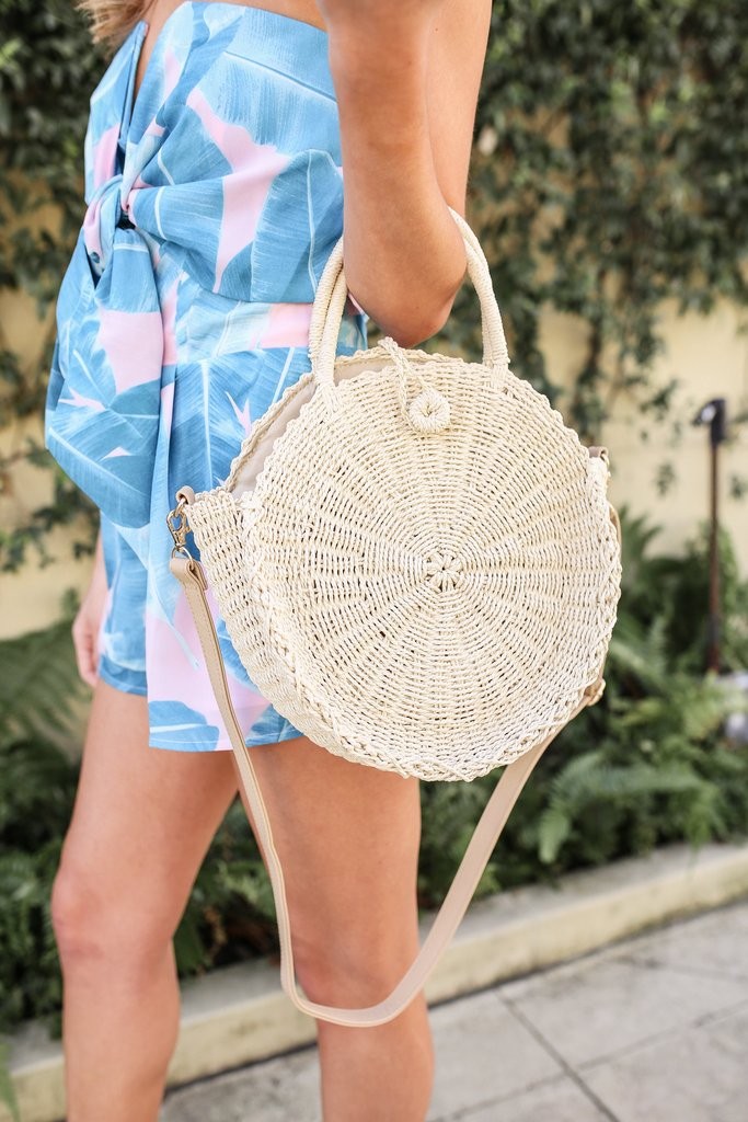 Tahini Circle Tote - Natural | ivy & leo