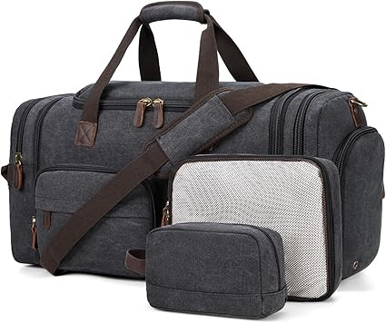Travel Duffel Bag 60L Travel Bags for Men Dark Gray Carry On Bag for Men | Amazon (US)
