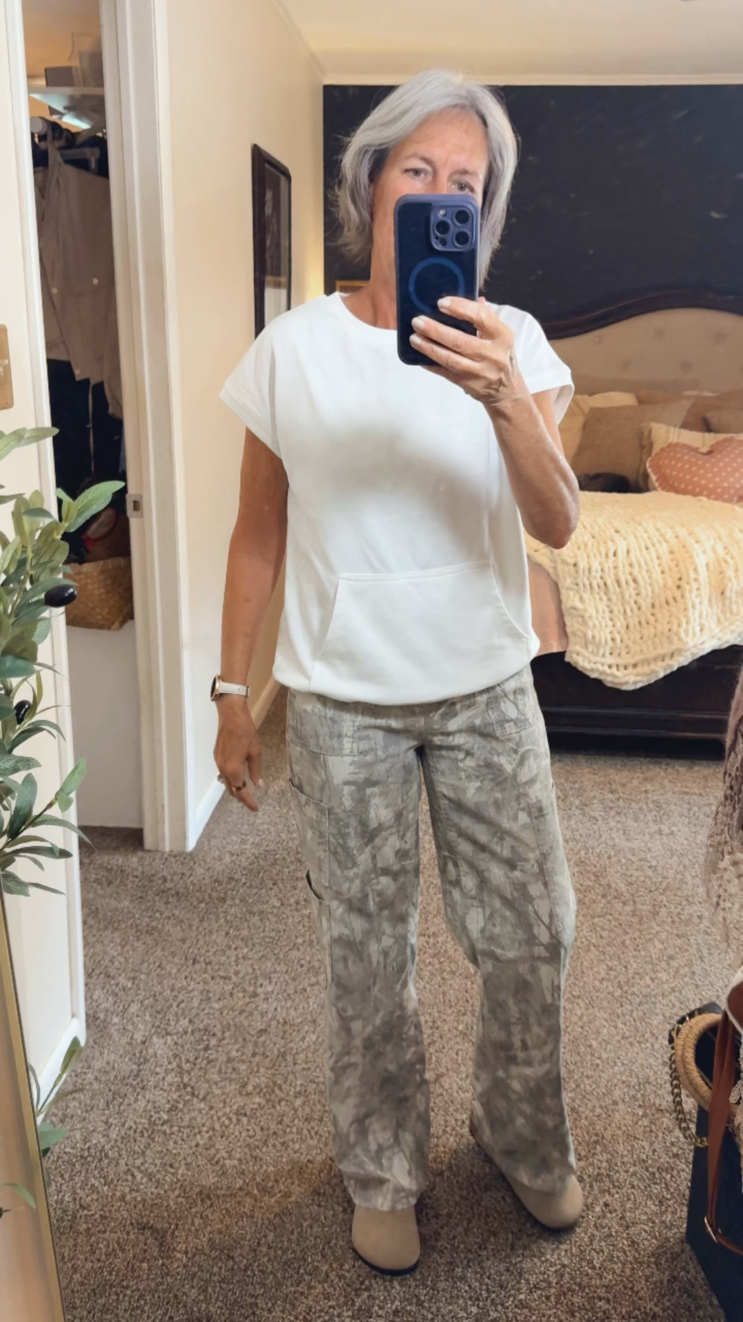 Rainy Saturday ootd saved by this cap sleeve top that I just love!  ‼️ The good news is it’s 42% off and $13.99. I may have to grab a few more colors. It’s perfect when you want something loose but cute too! I am wearing a small. I would say size up if you want it to fit oversized like on the listing. 

#over50style #styleover50 #agelessstyle #over5Ofashion #agelessstyle #womenover50 #fashionover50

#LTKSeasonal #LTKOver40 #LTKSaleAlert