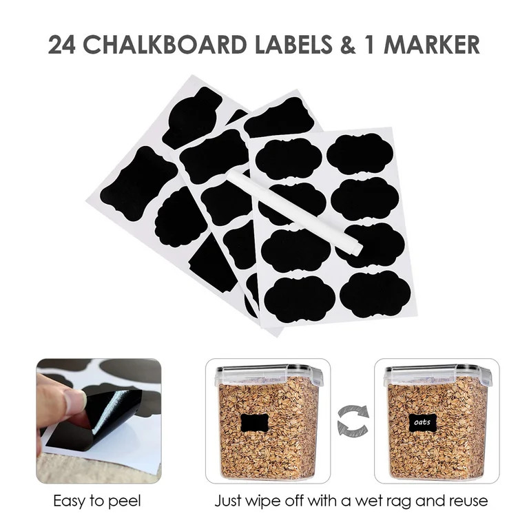 12 Pcs Vtopmart Airtight Food Storage Containers, for Kitchen Pantry Organization, 1.5qt/1.6L, SM... | Walmart (US)