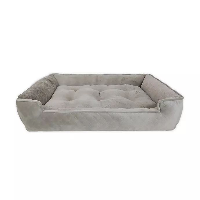 Perfect Pet Collection® Everly Lounger and Cuddler Pet Bed in Cobblestone | Bed Bath & Beyond
