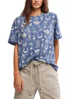 Free People We The Free Painted Floral Tee | Belk