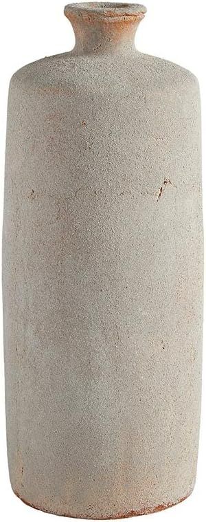 47th & Main Rustic Flower Vase | Narrow Mouth Terra Cotta Vase for Home Décor, Large, White | Amazon (US)