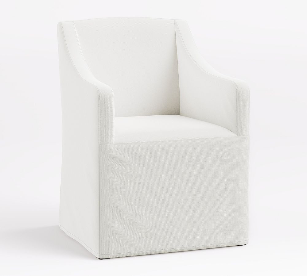 Classic Slope Slipcovered Dining Armchair | Pottery Barn (US)