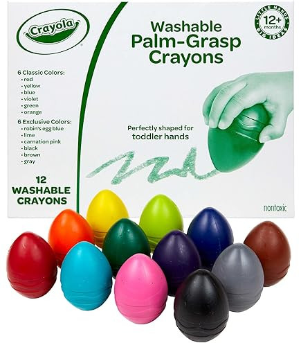 Ooly Color Burst Grip Crayon for Toddlers and Little Hands, Set of 3 Crayons with 18 Classic Colo... | Amazon (US)