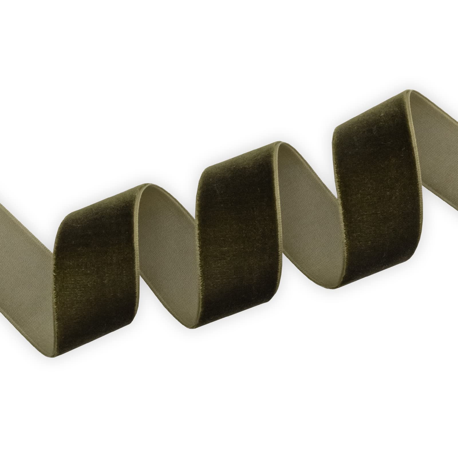 Olive Green Velvet Ribbon 7/8 Inch Moss Single Face Nylon for Gift Wrapping, Hair Bows, Choker, W... | Amazon (US)