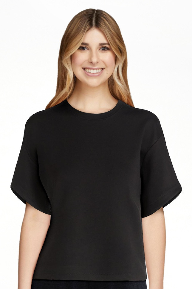 Scoop Women's and Women's Plus New Scubaknit Tee with Short Sleeves, Sizes XS-4X | Walmart (US)