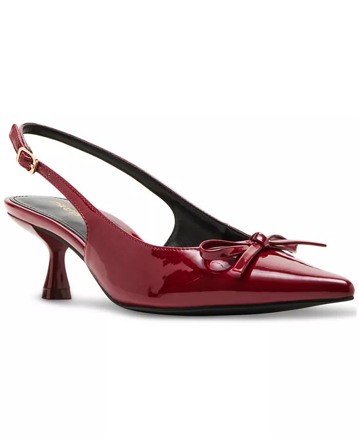 Vogue Bow Slingback Kitten-Heel Pumps | Macy's