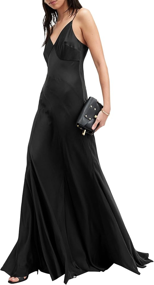 AllSaints Women's Lili Maxi Dress | Amazon (US)